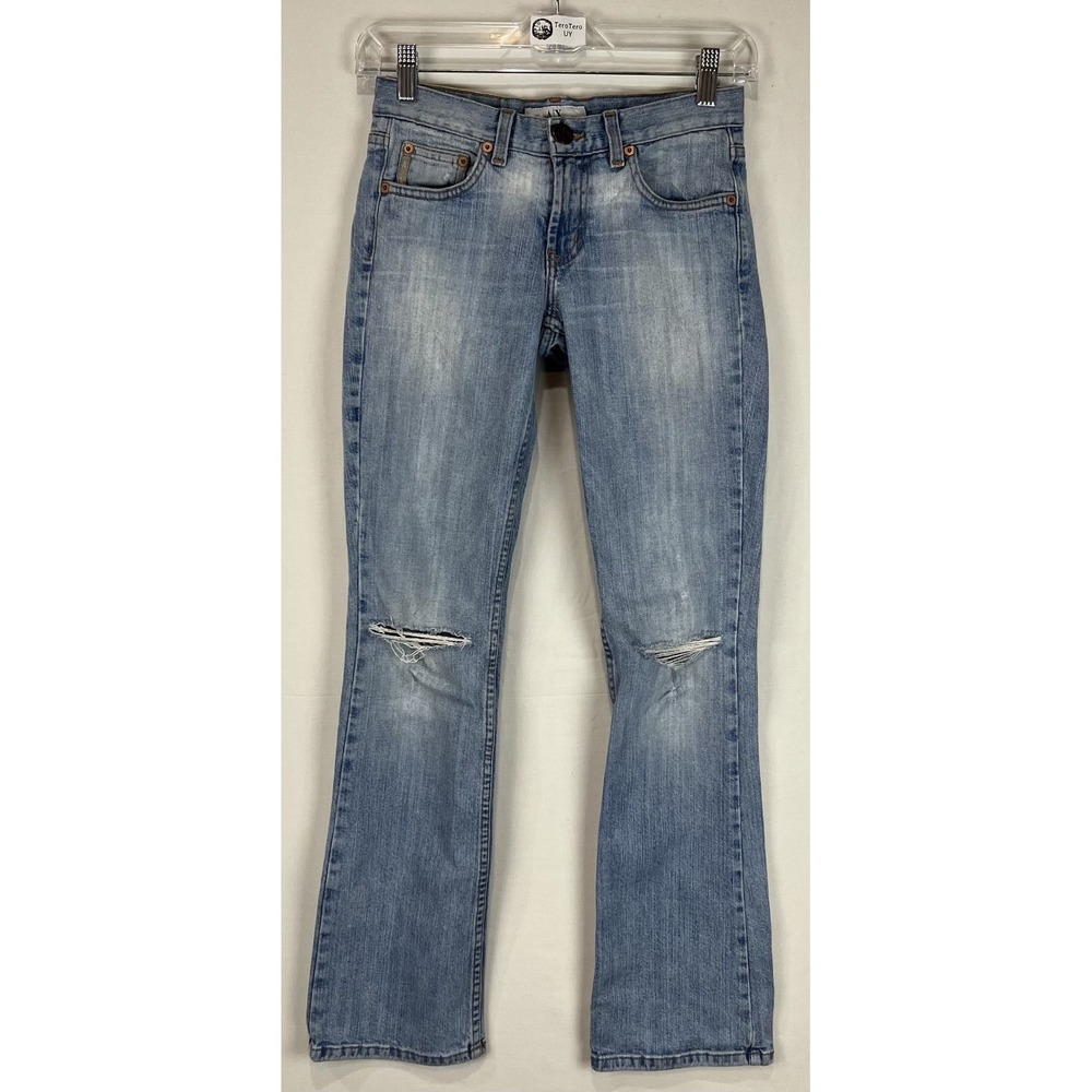 Vtg Armani Exchange Womens Helix Bootcut Jeans Made in USA Y2K Light Wash Sz 0 S